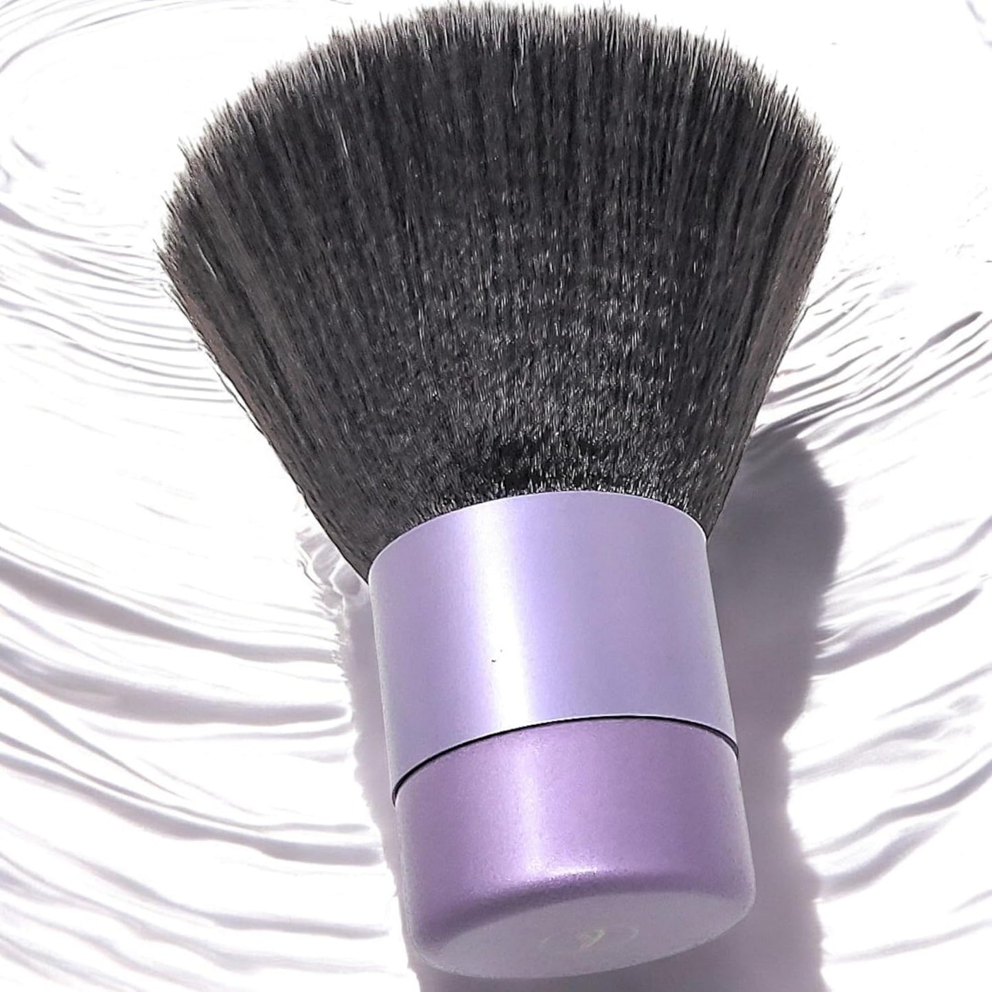Luxurious and Very Large Soft Fluffy Powder Brush, Use as a Spray Tan Finishing Tool, Multipurpose Face and Body Barber and Beauty Tool, Large Kabuki Brush by BevyGold (Violet)