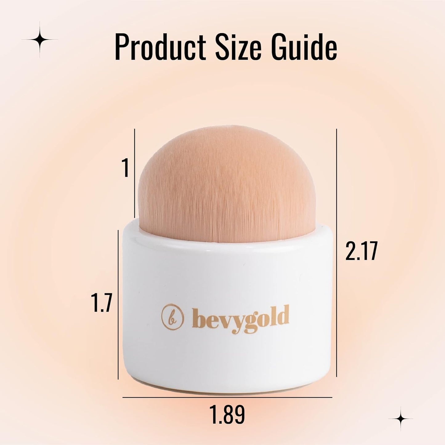 Mushroom head brush for foundation, lips, concealer, makeup, eyeshadow, blending and flawless application. It's round shape and dense bristles are designed to blend perfectly for a natural finish.