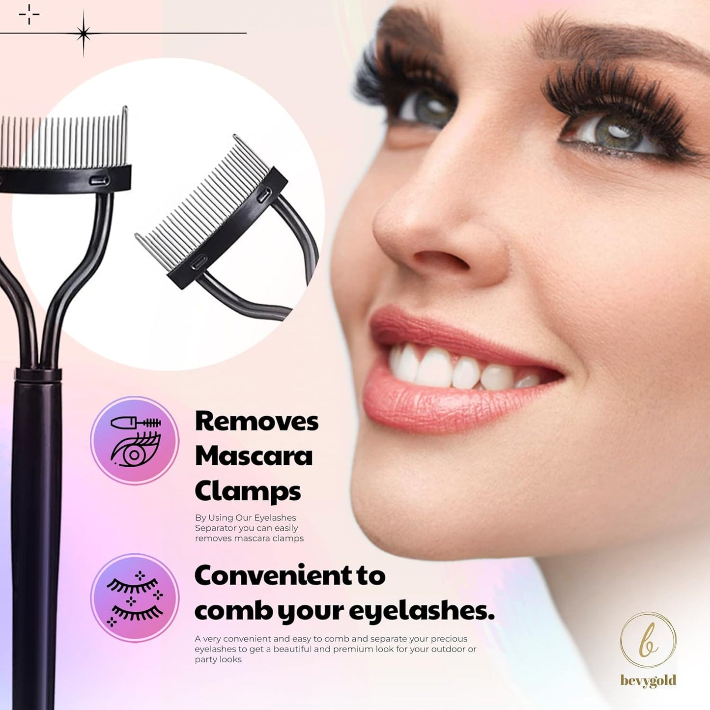 Eyelash Separator - Finishing Comb with Cover