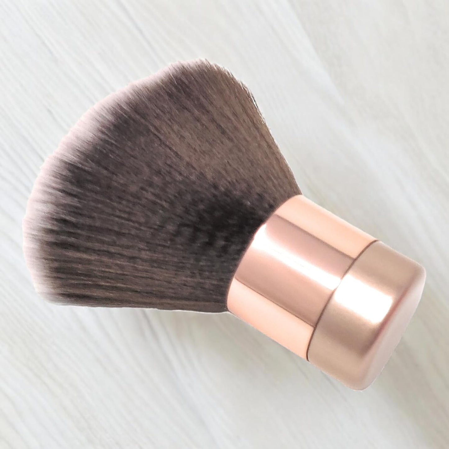 Luxurious and Very Large Soft Fluffy Powder Brush, Use as a Spray Tan Finishing Tool, Multipurpose Face and Body Barber and Beauty Tool, Large Kabuki Brush by BevyGold (Rosegold)