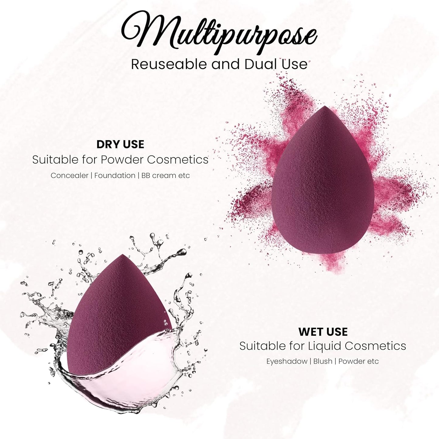 Makeup Sponge Set, Foundation Blending Beauty Sponge, Makeup Beauty Blender Latex Free and High-definition Flawless for Liquid, Cream, and Powder, Multi-colored Makeup Sponges