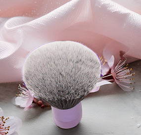 BevyGold Large Kabuki Powder Brush, Violet